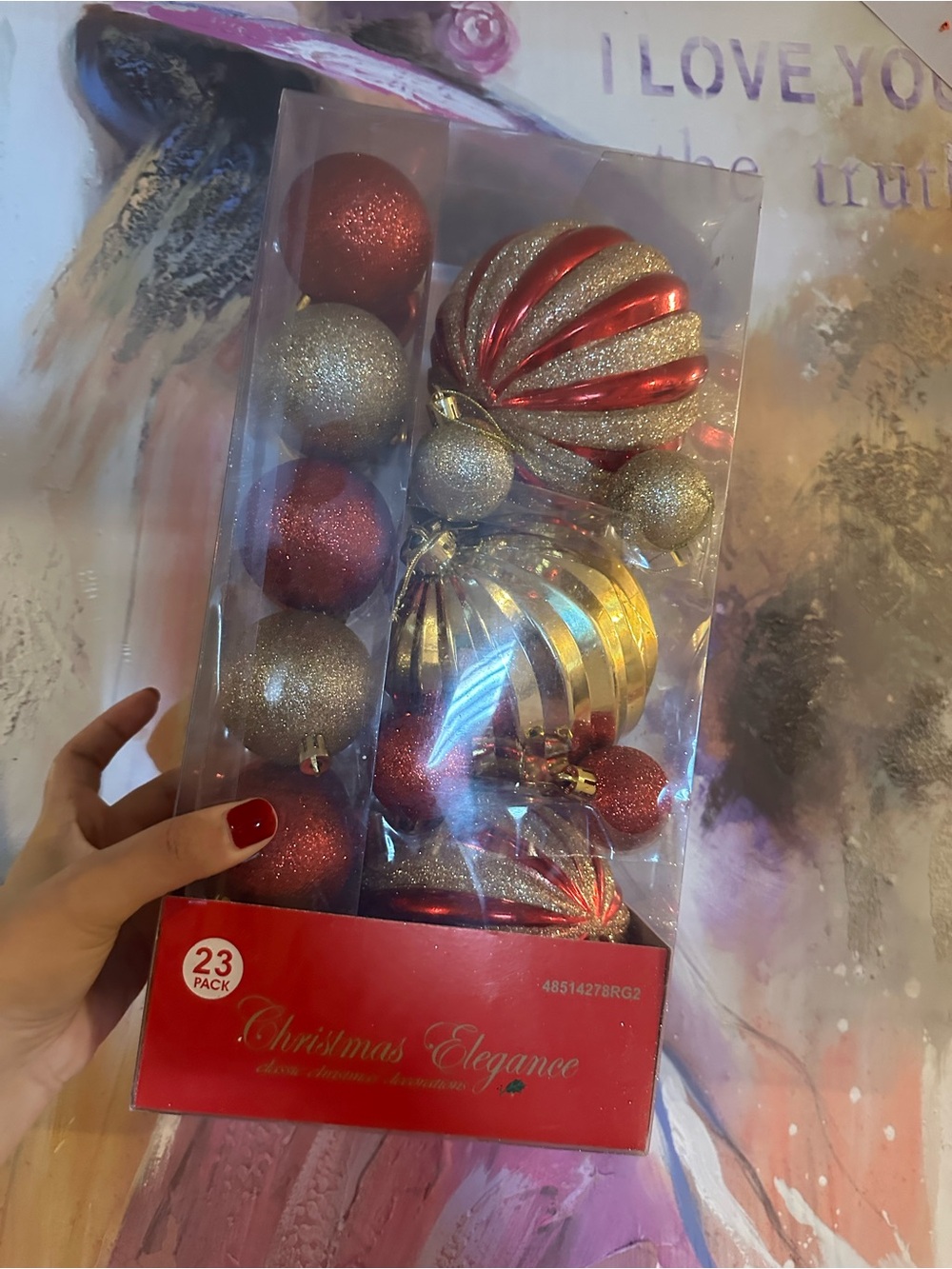 Christmas Elegance Red and Gold Ornament Set - 23 Pack